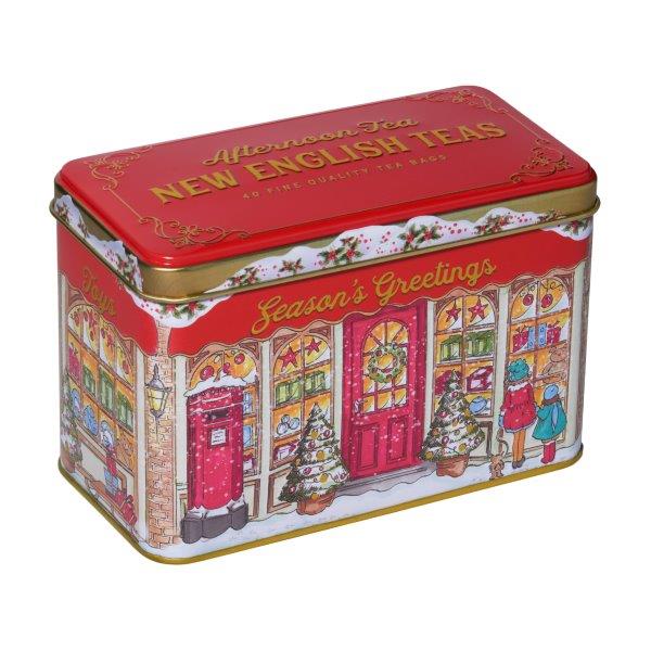 TEA CHRISTMAS SHOP TIN 40 BAG EB