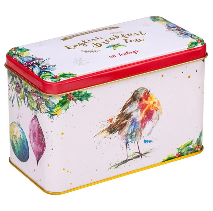 Christmas Robin Tea Tin  - 40 Teabag Tin
