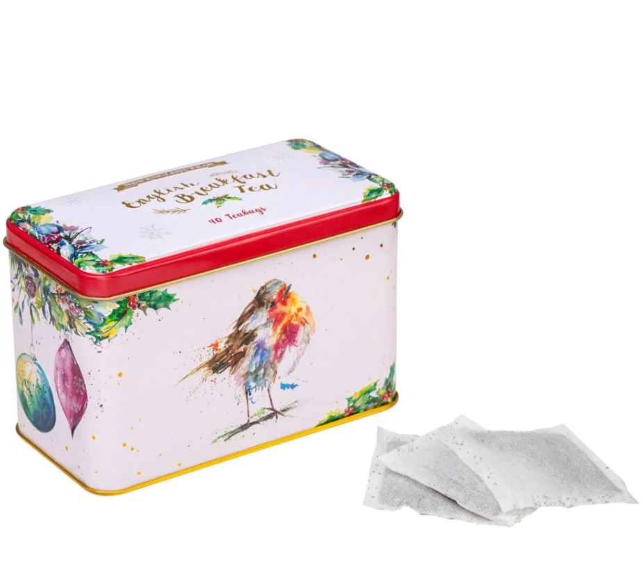 Christmas Robin Tea Tin  - 40 Teabag Tin