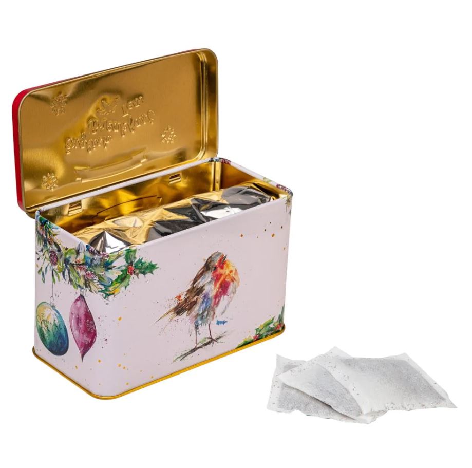 Christmas Robin Tea Tin  - 40 Teabag Tin
