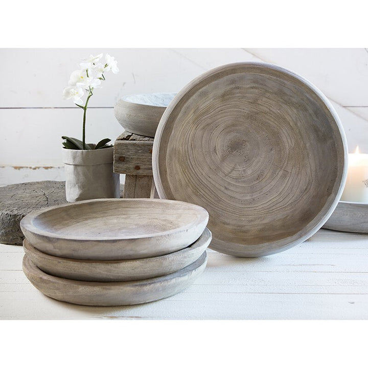 Wood Bowl Med - Paulownia, Grey