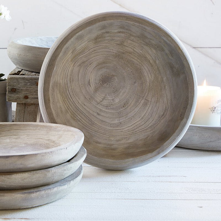Wood Bowl LG - Paulownia, Grey