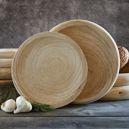 Wood Bowl LG - Paulownia, Natural