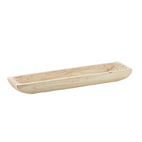 Wood Rectangle Tray - Paulownia, Natural