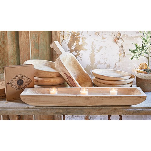Wood Rectangle Tray - Paulownia, Natural