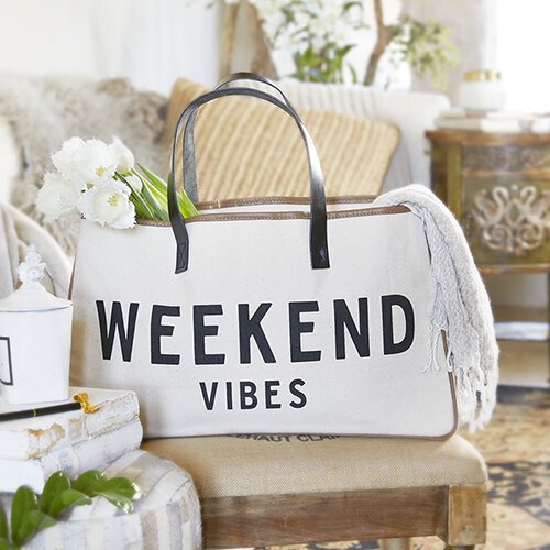 Canvas Tote Bag- Weekend Vibes