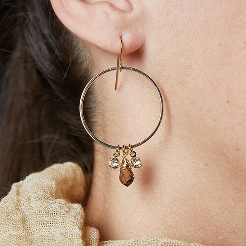 Dangle Hoop Earrings - Mosaic