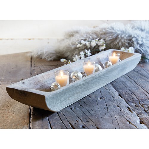 Wood  Rectangle Tray - Paulownia Grey