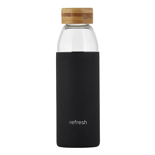 Glass Water Bottle w/Bamboo Lid - Refresh
