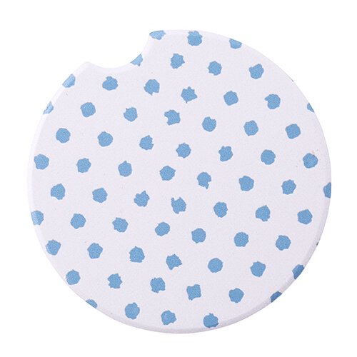 Car Coaster Ceramic - Polka Dots