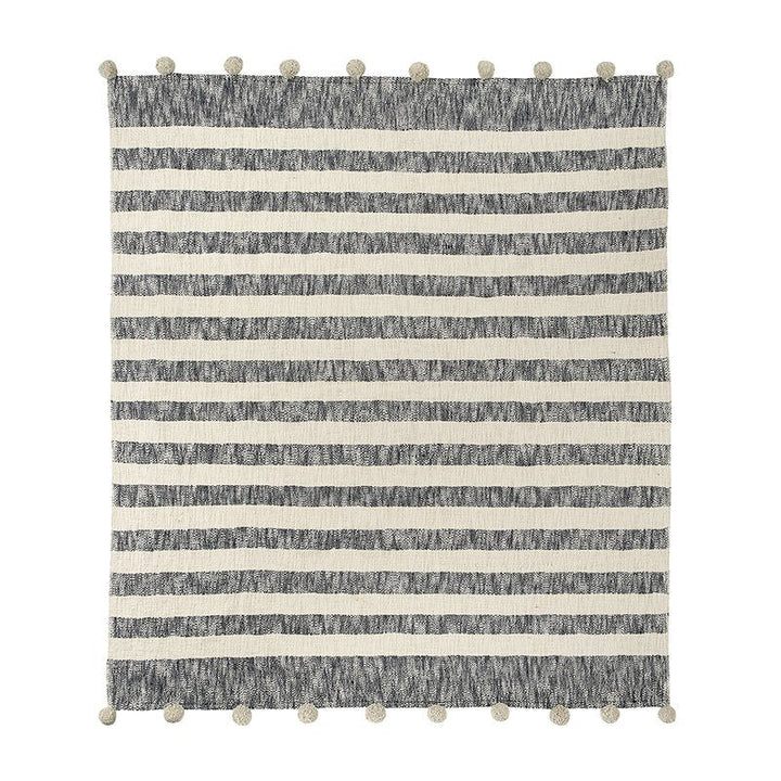 Pompom Throw - Navy