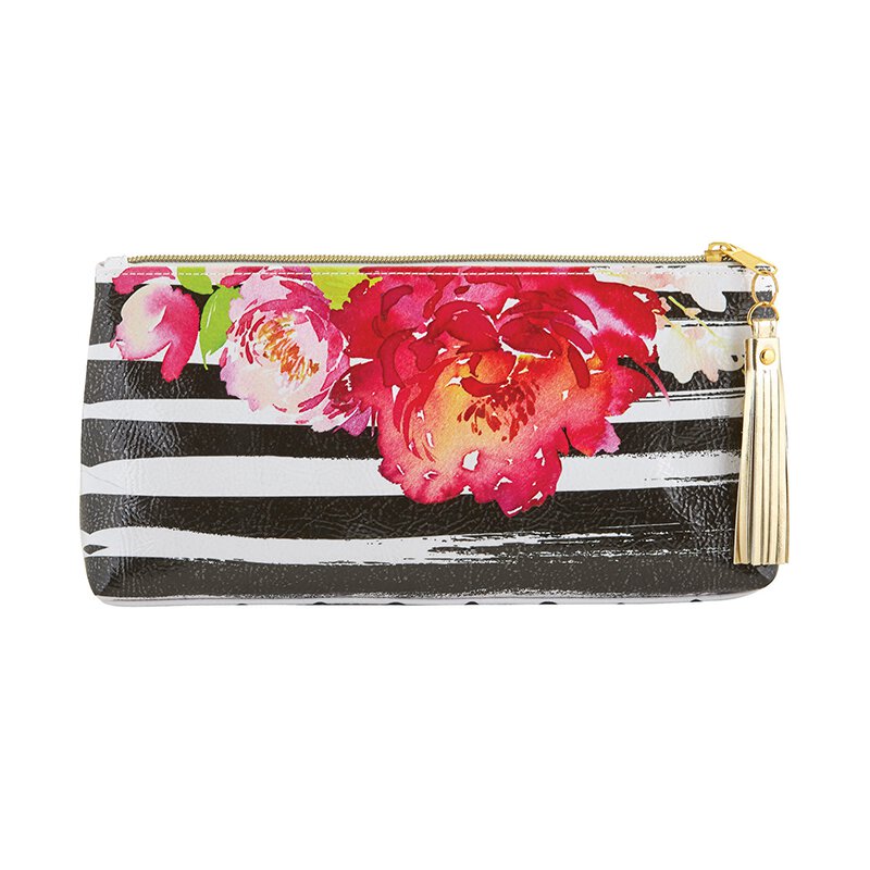 Oil Cloth Bag Small Black Stripe