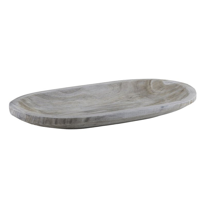 Wood Serving Platter- Paulownia, Grey