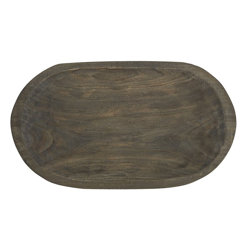 Wood Serving Platter - Paulownia, Charcoal