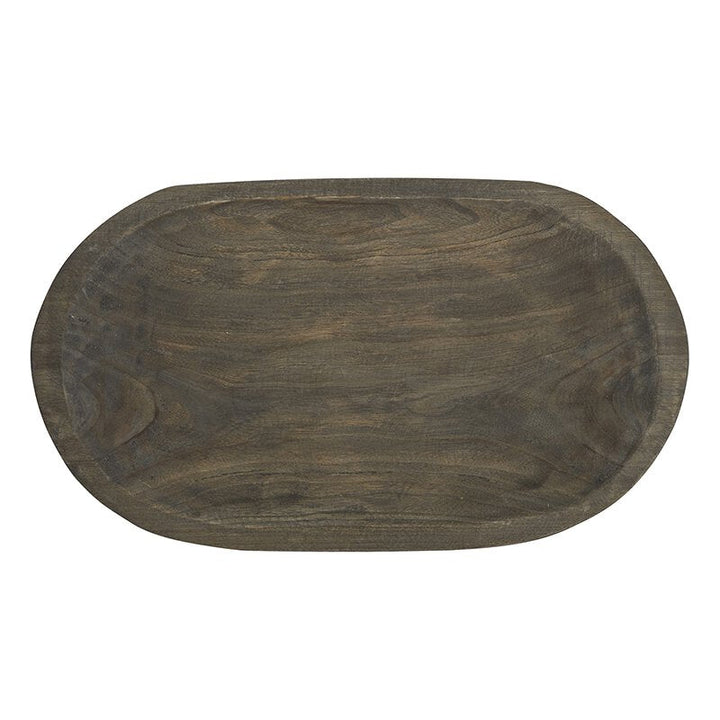 Wood Serving Platter - Paulownia, Charcoal
