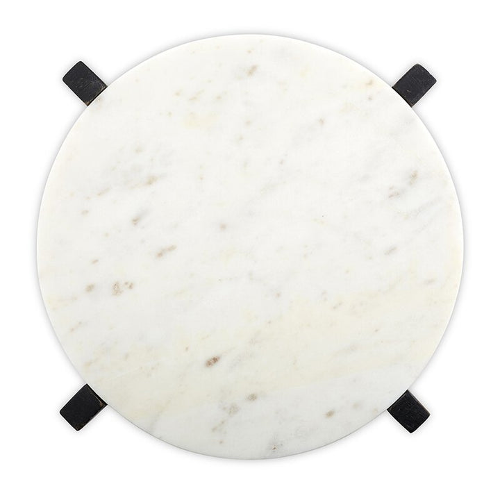 Marble Tray + Mango Wood Stand - Grey