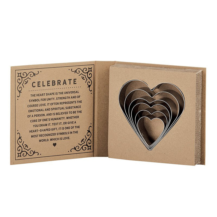 Cardboard Book Set - Heart Cookie Cutters