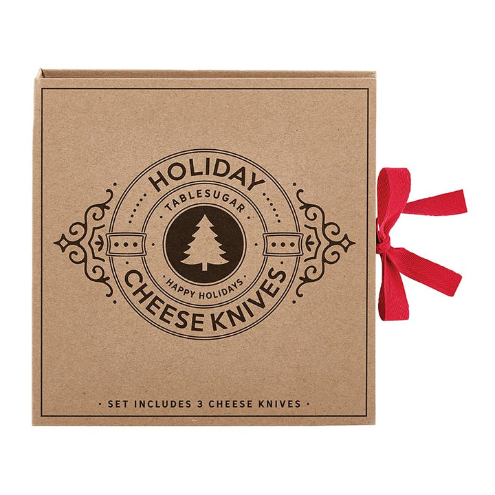 Cardboard Book Set - Holiday Cheese Knives