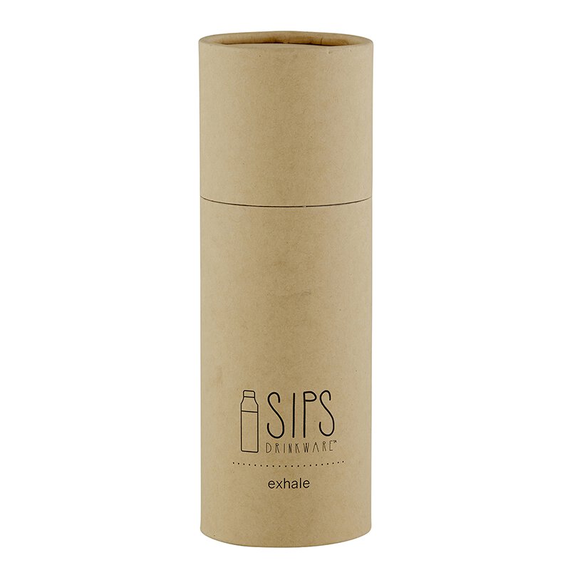 Glass Water Bottle w/Bamboo Lid - Exhale