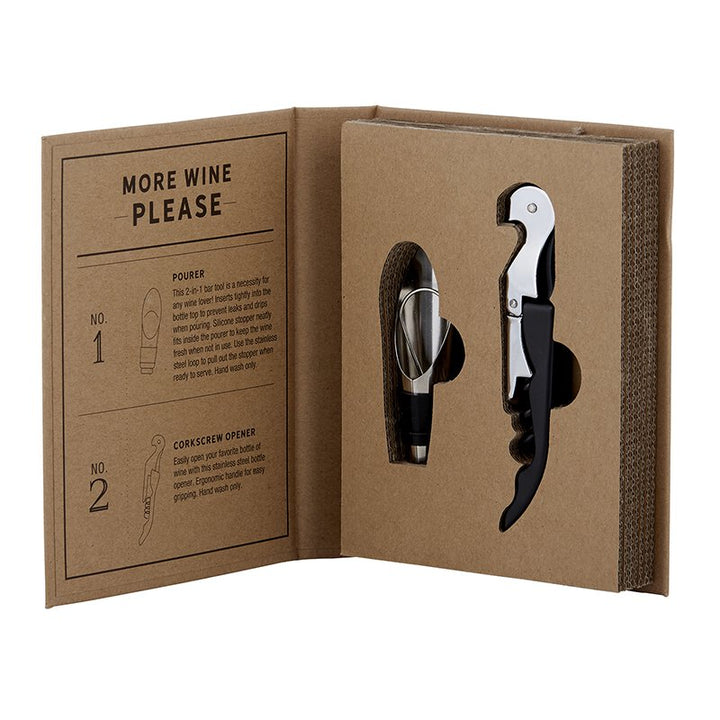 Cardboard Book Set - Wine Stopper