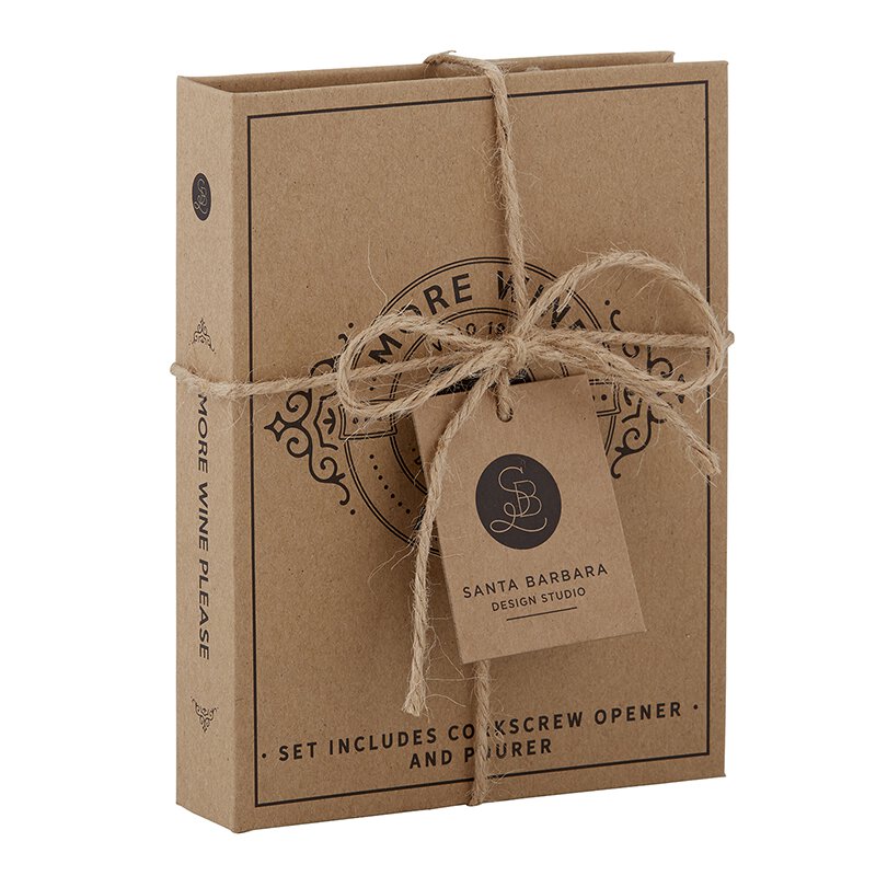 Cardboard Book Set - Wine Stopper