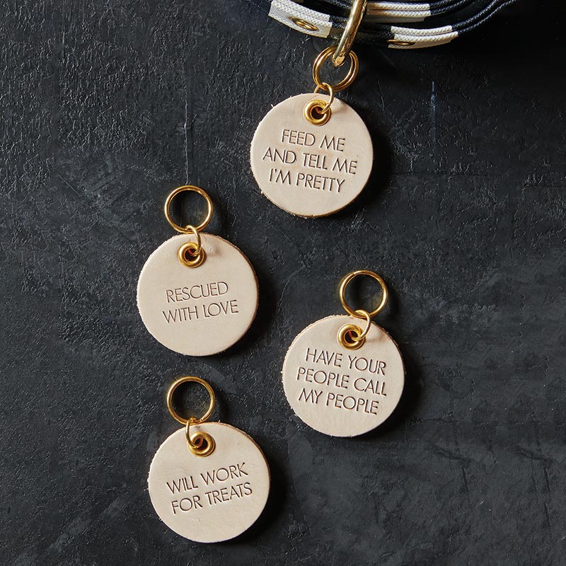 Leather Pet Tag - Treats