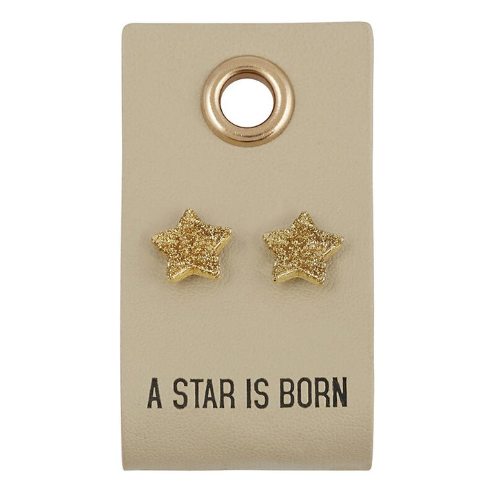 Leather Tag Earrings - Star A Star is Born