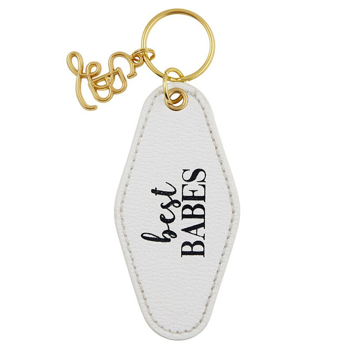 Face to Face Leather Motel Key Tag Best Babes
