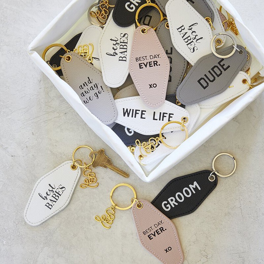 Face to Face Leather Motel Key Tag Best Babes