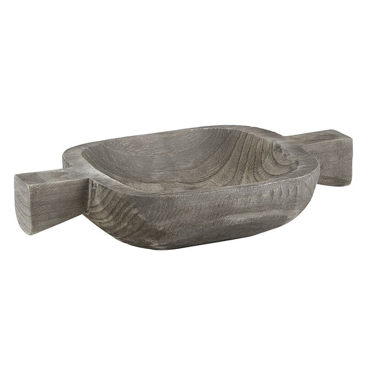Wood Double Handle Bowl - Paulownia, Charcoal