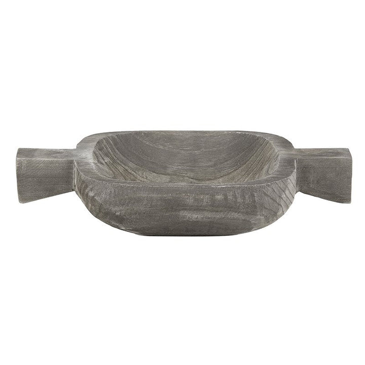 Wood Double Handle Bowl - Paulownia, Charcoal