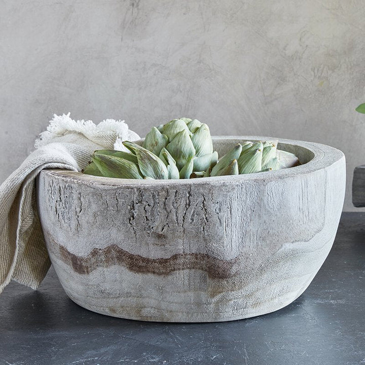 Wood Serving Bowl - Paulownia , Charcoal