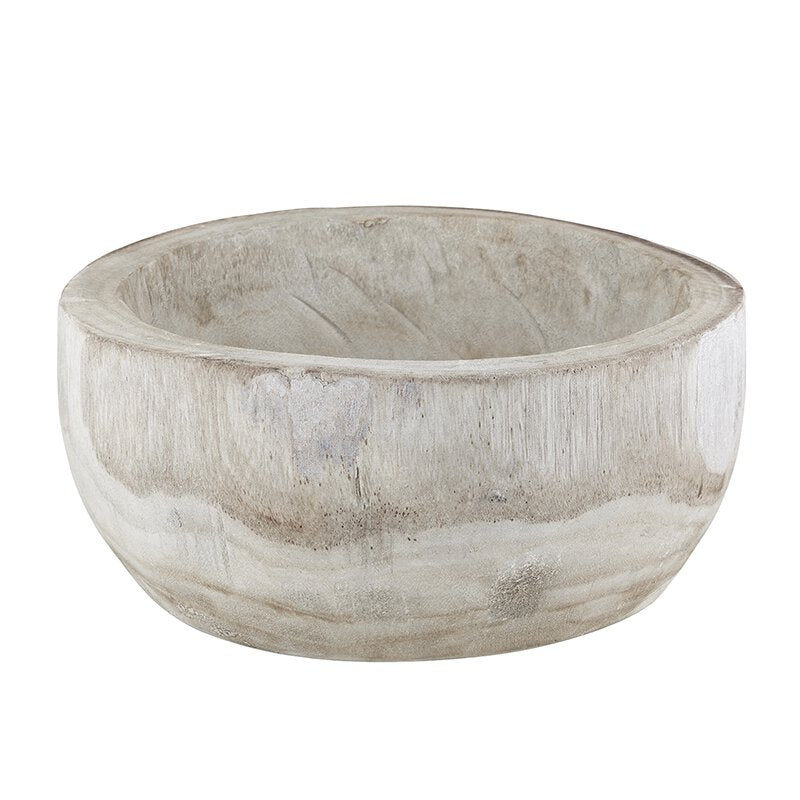 Wood Serving Bowl - Paulownia , Charcoal
