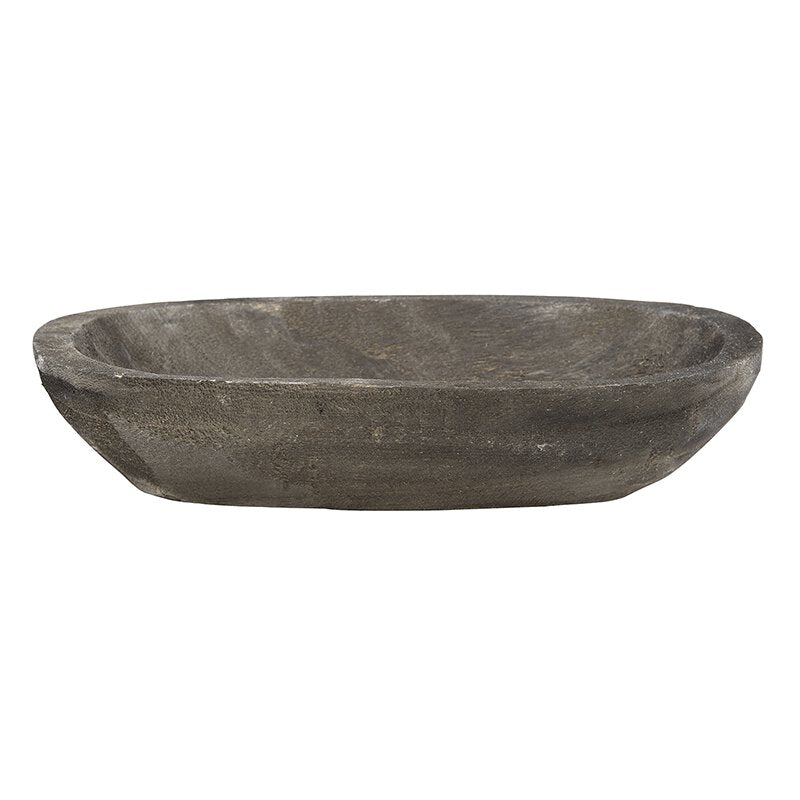 Wood  Dough Bowl Small - Paulownia, Charcoal