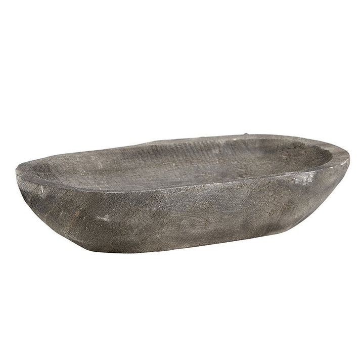 Wood  Dough Bowl Small - Paulownia, Charcoal