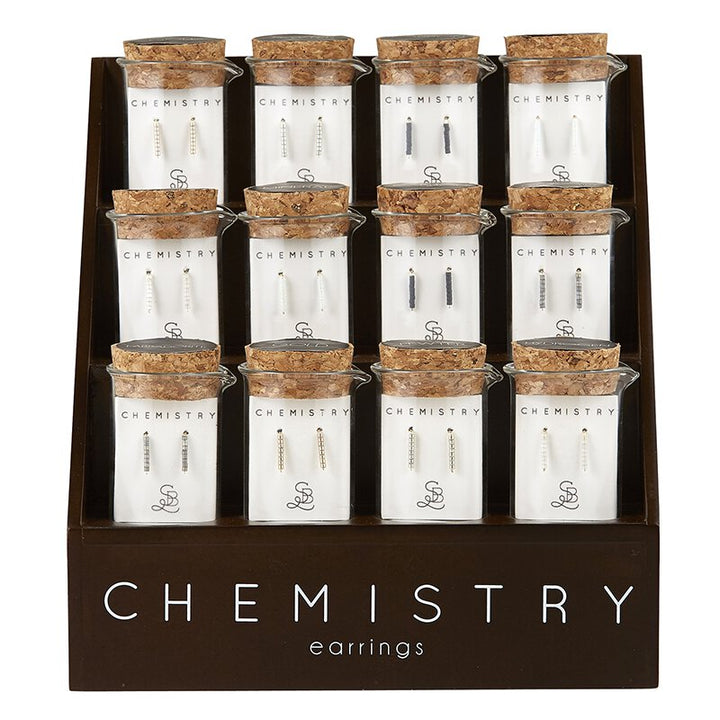 Chemistry Earrings- Filled Display