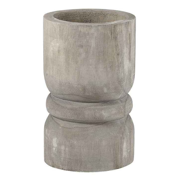 Succulent Pillar Large - Grey Paulownia Wood
