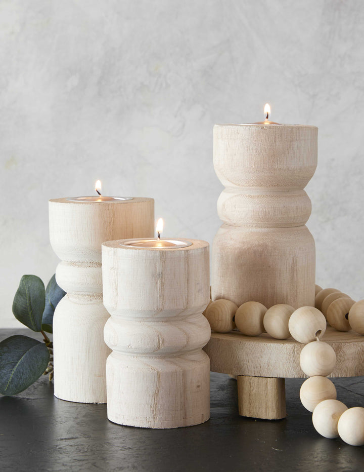 Succulent Pillar Medium  - Natural Paulownia Wood