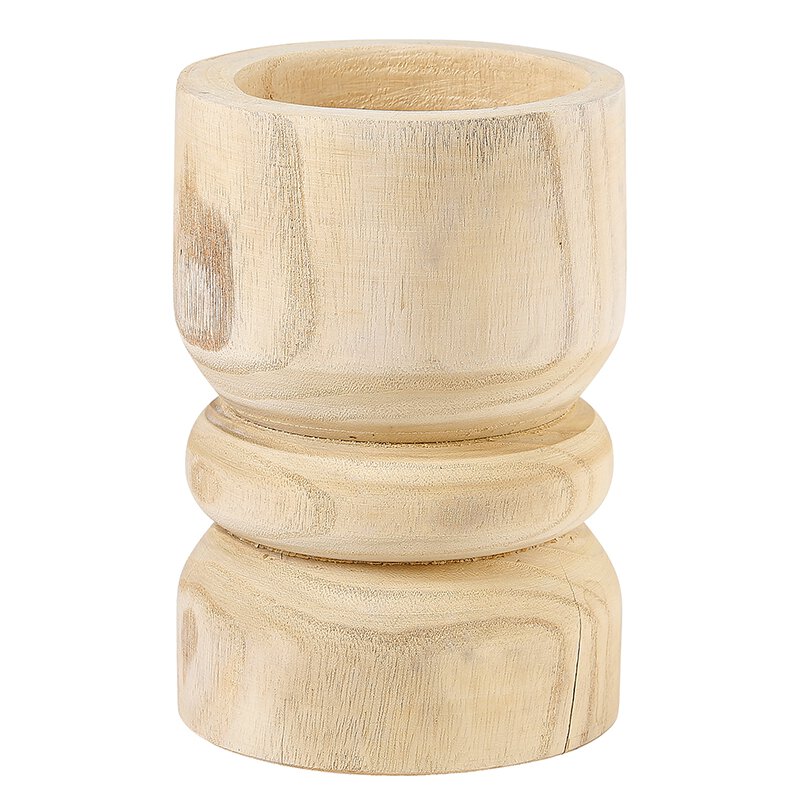 Succulent Pillar Medium  - Natural Paulownia Wood