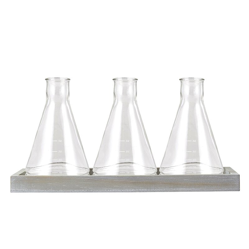 Glass Beaker Vase - Trio Set