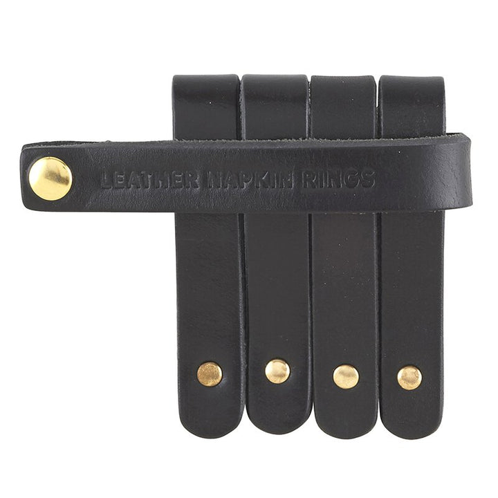 Leather Accessory Ring - Black