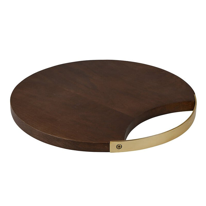 Wood + Brass Board - 30CM Dia.