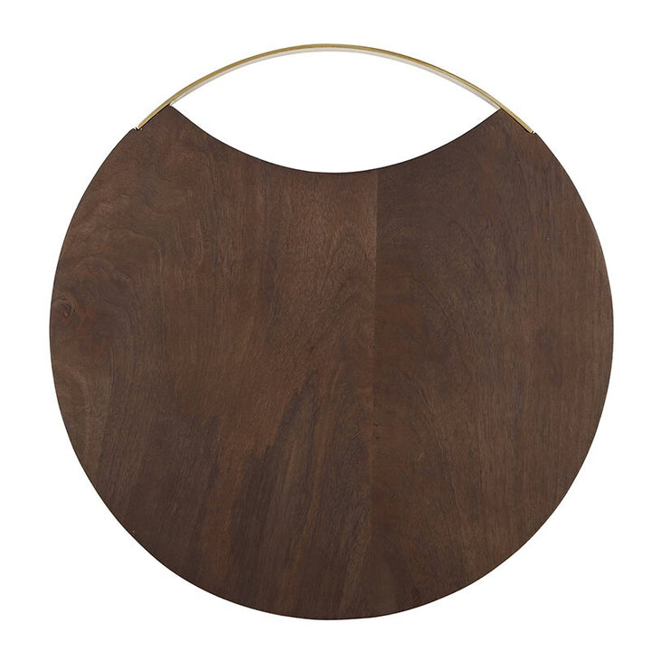 Wood + Brass Board - 30CM Dia.