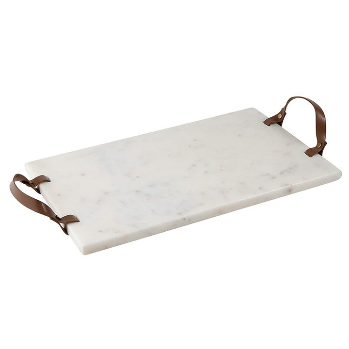 Marble Board with Leather Handles