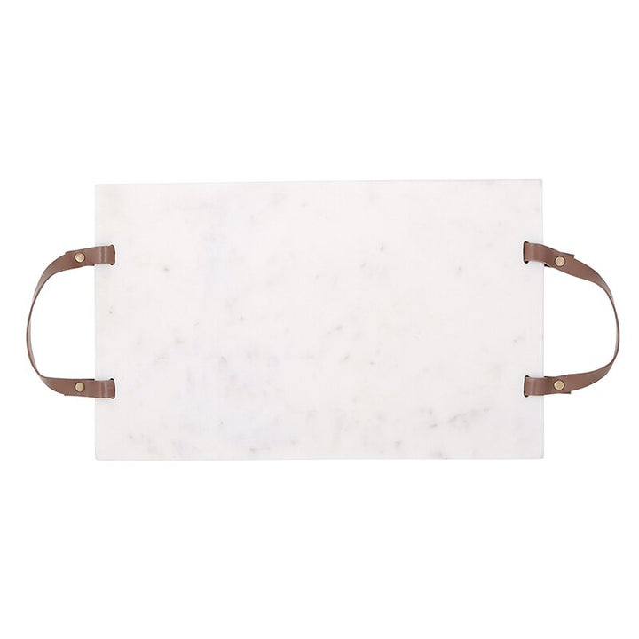 Marble Board with Leather Handles