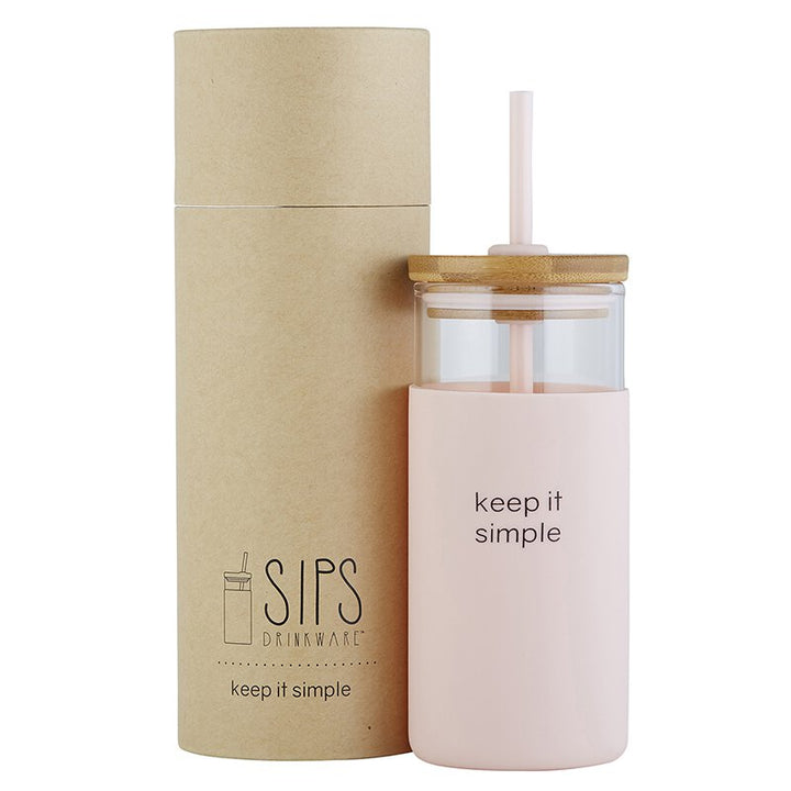 Glass Tumbler 18oz - Keep It Simple