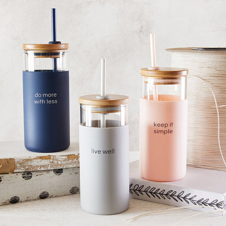 Glass Tumbler 18oz - Do More With Less