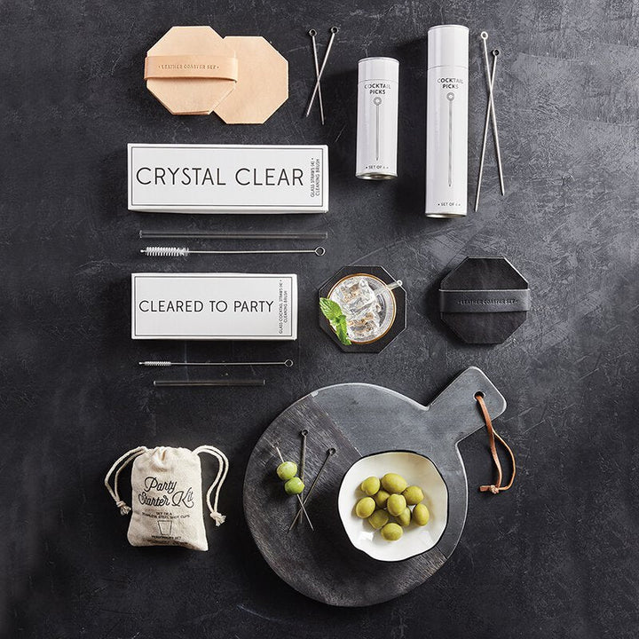 Leather Coaster Set Camel
