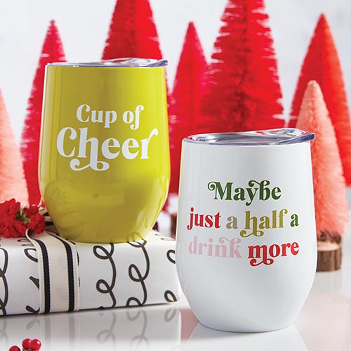 Stemless Wine Tumbler - Cup Of Cheer
