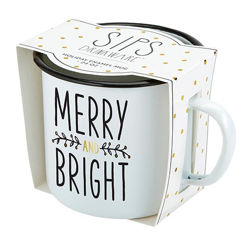Enamel Mug - Holiday- Merry